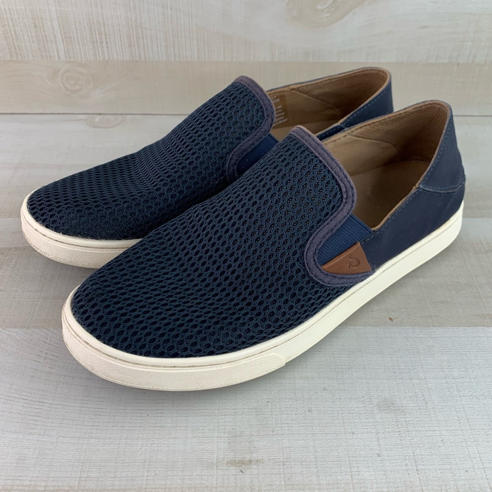 OluKai Pehuea Slip On Navy Shoes